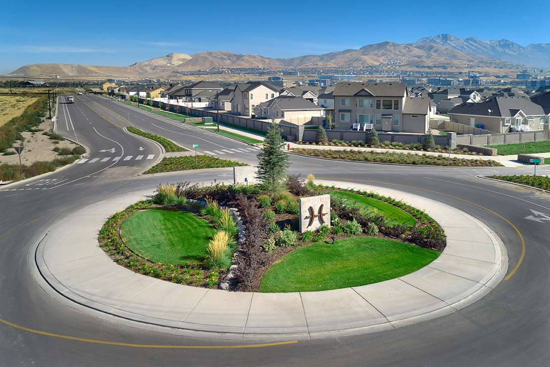 Roundabout at Holbrook Estates